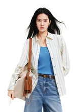 Women's Loose-Fit Oversized Striped Shirt